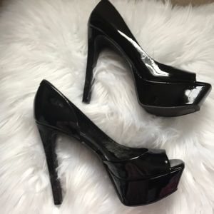 Jessica Simpson 6” Black Patent Heels- shiny Heels